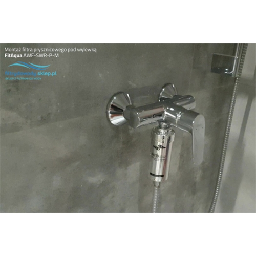 filtr do wody prysznicowy fitaqua srebrny montaż do wylewki
