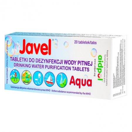 Tabletki do Uzdatniania Wody Pitnej Javel Aqua 20tab